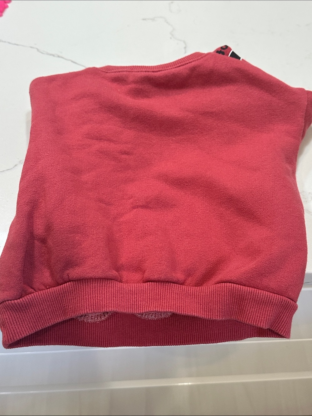 Zara 12-18M Disney Red Mickey Winter Graphic Kids Sweatshirt - Picture 7 of 8